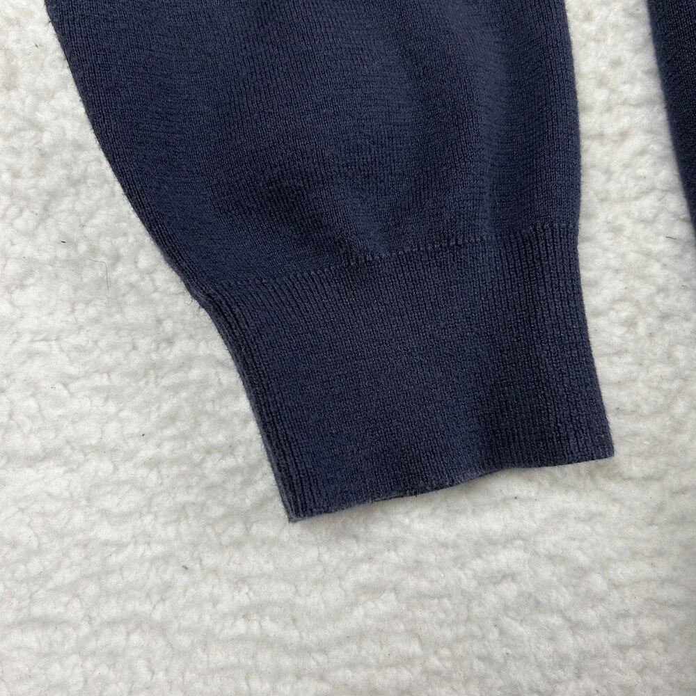 Polo Ralph Lauren Sweater Mens XL V-Neck Navy Blue Pima Cotton Knit Pullover